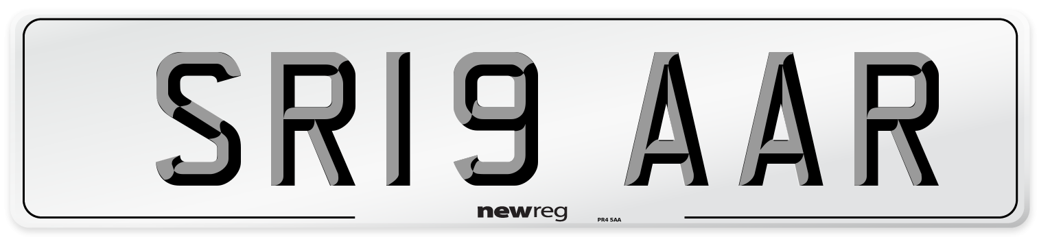 SR19 AAR Number Plate from New Reg